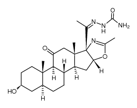 3β-hydroxy-2'-methyl-(5α,16β)-pregnano[17,16-d]oxazole-11,20-dione 20-semicarbazone