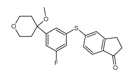 5-[5-fluoro-3-(4-methoxytetrahydropyran-4-yl)phenylthio]indan-1-one