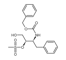 N-benzyloxycarbonyl-3(S)-amino-2(R)-methanesulfonyloxy-4-phenyl-1-butanol