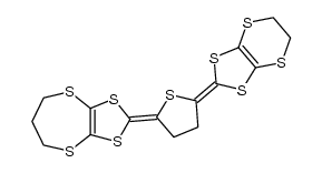 2-(5-(5,6-dihydro-[1,3]dithiolo[4,5-b][1,4]dithiin-2-ylidene)dihydrothiophen-2(3H)-ylidene)-6,7-dihydro-5H-[1,3]dithiolo[4,5-b][1,4]dithiepine