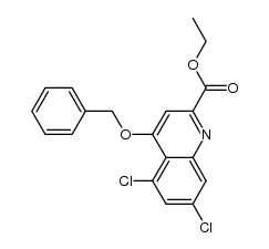 5,7-dichloro-4-benzyloxyquinoline-2-carboxylic acid, ethyl ester