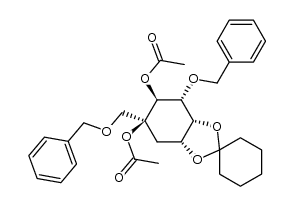 (1R,2S,3S,4S,5S)-4,5-di-O-acetyl-3-O-benzyl-5-((benzyloxy)methyl)-1,2-O-cyclohexylidenecyclohexane-1,2,3,4,5-pentol