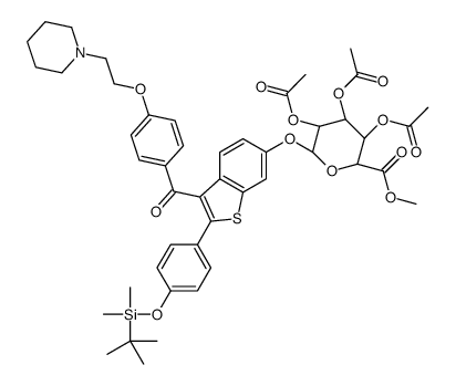 methyl (2S,3S,4S,5R,6S)-3,4,5-triacetyloxy-6-[[2-[4-[tert-butyl(dimethyl)silyl]oxyphenyl]-3-[4-(2-piperidin-1-ylethoxy)benzoyl]-1-benzothiophen-6-yl]oxy]oxane-2-carboxylate