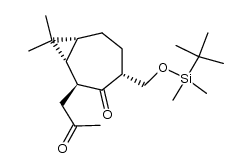 (+)-(1S,2S,4R,7R)-4-tert-butyldimethylsiloxymethyl-8,8-dimethyl-2-(2-oxopropyl)bicyclo[5.1.0]octan-3-one
