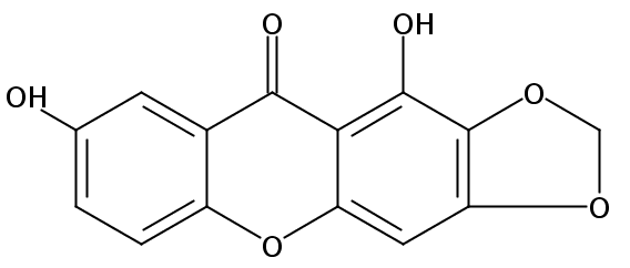 1,7-二羟基-2,3-亚甲二氧基山酮