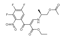 (+)-ethyl 2-(2-nitro-3,4,5-trifluorobenzoyl)-3-[(1-acetoxyprop-2(S)-yl)amino]acrylate