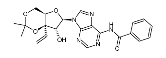 6-N-benzoyl-9-(3,5-O-isopropylidene-3-C-vinyl-β-D-xylofuranosyl)adenine