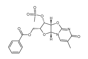 2,2'-anhydro-1-(5'-O-benzoyl-3'-O-methylsulfonyl-β-D-lyxofuranosyl)thymine