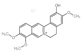 3,9,10-trimethoxy-5,6-dihydroisoquinolino[2,1-b]isoquinolin-7-ium-2-ol,chloride