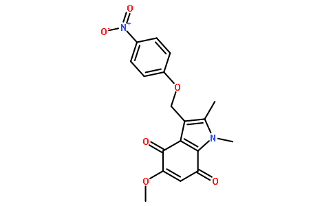 5-甲氧基-1,2-二甲基-3-(4-硝基苯氧基甲基)-1H-吲哚-4,7-二酮