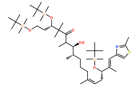 (3S,6R,7S,8S,12Z,15S,16E)-1,3,15-三-{[叔-丁基(二甲基)硅烷基]氧基}-7-羟基-4,4,6,8,12,16-六甲基-17-(2-甲基-1,3-噻唑-4-基)十七烷基-12,16-二烯-5-酮