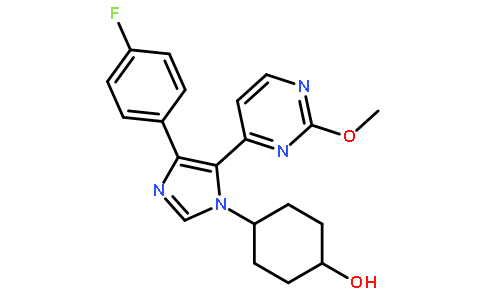 (1r,4r)-rel-4-(4-(4-氟苯基)-5-(2-甲氧基嘧啶-4-基)-1H-咪唑-1-基)环己醇