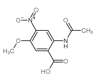 2-乙酰氨基-4-硝基-5-甲氧基苯甲酸