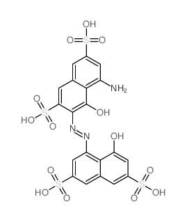 (3E)-5-amino-3-[(8-hydroxy-3,6-disulfonaphthalen-1-yl)hydrazinylidene]-4-oxonaphthalene-2,7-disulfonic acid
