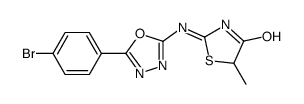 2-[[5-(4-bromophenyl)-1,3,4-oxadiazol-2-yl]amino]-5-methyl-1,3-thiazol-4-one