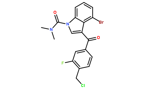 4-溴-3-[4-(氯甲基)-3-氟苯甲酰基]-N,N-二甲基-1H-吲哚-1-羧酰胺