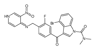 4-bromo-3-[3-fluoro-4-[[(3-nitropyridin-4-yl)amino]methyl]benzoyl]-N,N-dimethylindole-1-carboxamide
