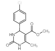 methyl 4-(4-chlorophenyl)-6-methyl-2-oxo-1,2,3,4-tetrahydropyrimidine-5-carboxylate (en)5-Pyrimidinecarboxylic acid, 4-(4-chlorophenyl)-1,2,3,4-tetrahydro-6-methyl-2-oxo-, methyl ester (en)