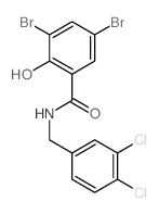 3,5-dibromo-N-[(3,4-dichlorophenyl)methyl]-2-hydroxybenzamide