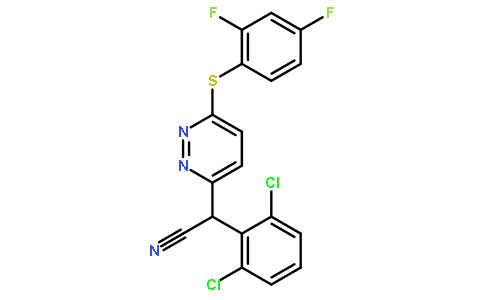2-(2,6-二氯苯基)-2-(6-(2,4-二氟苯基硫代)吡嗪-3-基)乙腈