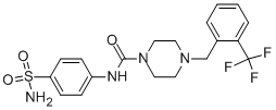 1-(4-氨基磺酰基-苯氨基甲酰基)-4-(2-三氟甲基苄基)哌嗪