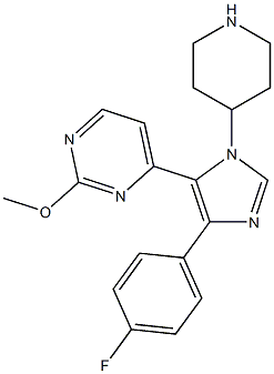 4-(4-(4-氟苯基)-1-(哌啶-4-基)-1H-咪唑-5-基)-2-甲氧基嘧啶