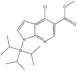 1H-Pyrrolo[2,3-b]pyridine-5-carboxylic acid, 4-chloro-1-[tris(1-methylethyl)silyl]-, methyl ester