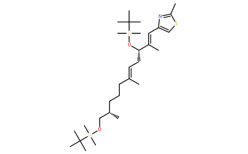 4-[(1E,3S,5Z,8R/S,10S)-3,11-二-{[叔-丁基(二甲基)硅烷基]氧基}-2,6,10-三甲基-十一碳-1,5-二烯基]-2-甲基-1,3-噻唑
