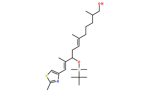 (+)-(2S,6Z,9S,10E)-9-{[叔-丁基(二甲基)硅烷基]氧基}-2,6,10-三甲基-11-(2-甲基-1,3-噻唑-4-基)-十一碳-6,10-二烯-1-醇