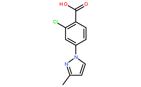 2-氯-4-(3-甲基-1H-吡唑-1-基)苯甲酸