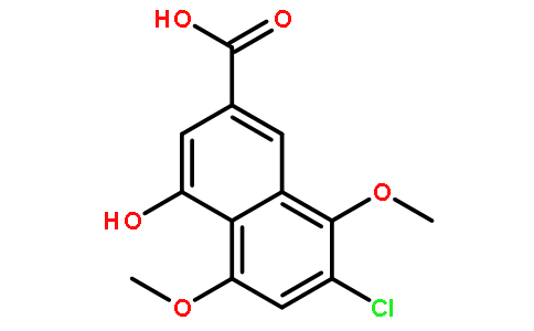 7-氯-4-羟基-5,8-二甲氧基-2-萘羧酸