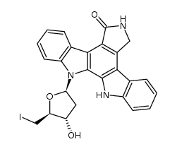 13-((2R,4S,5S)-4-hydroxy-5-(iodomethyl)tetrahydrofuran-2-yl)-6,7,12,13-tetrahydro-5H-indolo[2,3-a]pyrrolo[3,4-c]carbazol-5-one