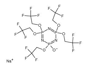 Pentakis-(2,2,2-trifluor-aethoxy)-monohydroxy-cyclotriphosphazen, Natriumsalz