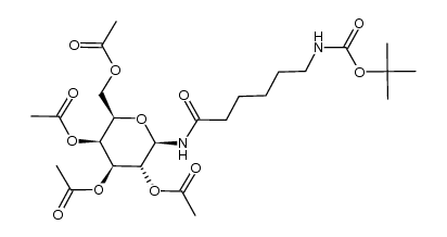 1N-(tert-butoxycarbonyl-6-aminohexanoyl)-2,3,4,6-tetra-O-acetyl-β-D-galactopyranosylamine