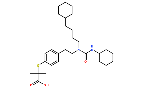 2-[[4-[2-[[(环己基氨基)羰基](4-环己基丁基)氨基]乙基]苯基]硫代]-2-甲基丙酸
