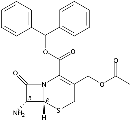 benzhydryl (6R,7R)-3-(acetoxymethyl)-7-amino-8-oxo-5-thia-1-azabicyclo[4.2.0]oct-2-ene-2-carboxylate