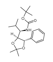 tert-butyl ((R)-1-((4S,5S)-2,2-dimethyl-5-phenyl-1,3-dioxolan-4-yl)-2-methylpropyl)carbamate