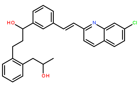 Montelukast impurity 15/Montelukast (3S)-Hydroxy Propanol/(S)-2-(2-(3-(2-(7-Chloro-2-quinolinyl)-ethenylphenyl)-3-hydroxypropyl)phenyl)-2-propanol