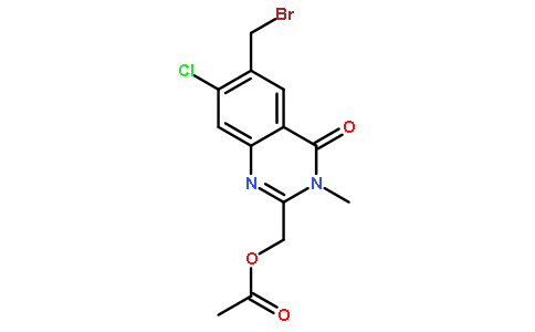 [6-(Bromomethyl)-7-chloro-3-methyl-4-oxo-3,4-dihydro-2-quinazolin yl]methyl acetate