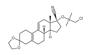 3-ethylenedioxy-17β-cyano-17α-chloromethyl(dimethyl)silyloxyestra-5(10),9(11)-diene