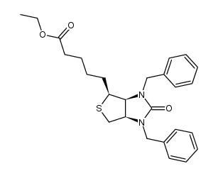 (3aS,4S,6aR)-5-(1,3-dibenzyl-2,3,3a,4,6,6a-hexahydro-2-oxo-1H-thieno[3,4-d]imidazol-5-ylidene)pentanoic acid ethyl ester