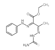 ethyl (2Z,3Z)-3-(carbamothioylhydrazinylidene)-2-(phenylhydrazinylidene)butanoate