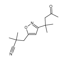 3-[3-(1,1-dimethyl-3-oxo-butyl)-isoxazol-5-yl]-2,2-dimethyl-propionitrile