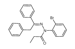 (E)-N-(2-bromophenyl)-N'-(1,2-diphenylethylidene)propionohydrazide
