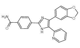 4-[4-(3,4-亚甲二氧基苯基)-5-(2-吡啶基)-1H-咪唑-2-基]苯甲酰胺