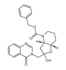 benzyl (3aS,7aS)-2-hydroxy-2-[(4-oxo-3(4H)-quinazolinyl)methyl]hexahydrofuro[3,2-b]pyridine-4(2H)-carboxylate