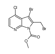 Methyl 3-bromo-2-(bromomethyl)-4-chloro-1H-pyrrolo[2,3-b]pyridine -1-carboxylate
