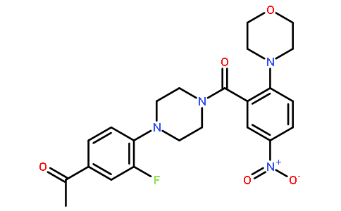 1-[4-[4-[2-(吗啉-4-基)-5-硝基苯甲酰基]哌嗪-1-基]-3-氟苯基]乙酮