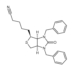(3aS,4S,6aR)-1,3-dibenzyltetrahydro-1H-thieno[3,4-d]imidazole-2(3H)-one-4-ylpentane nitrile