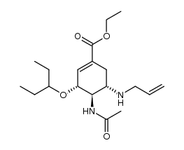 ethyl (3R,4R,5S)-4-N-acetylamino-5-N-allylamino-3-(1-ethylpropoxy)-1-cyclohexene-1-carboxylate